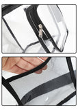 Clear PVC Shoulder Bag - Transparent Travel and Stadium-Approved Tote with Zipper(Pink)