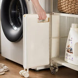 Foldable Laundry Basket with Wheels - Portable Rolling Hamper for Home Use 33*28*48cm White