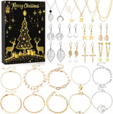 Elegant Jewelry Advent Calendar - Necklaces, Earrings, and Bracelets Gift Set