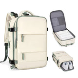 Multi-Compartment Travel Backpack with Shoe Storage and Wet-Dry Separation (Off-white)31cm(L)*17cm(W)*42cm(H)