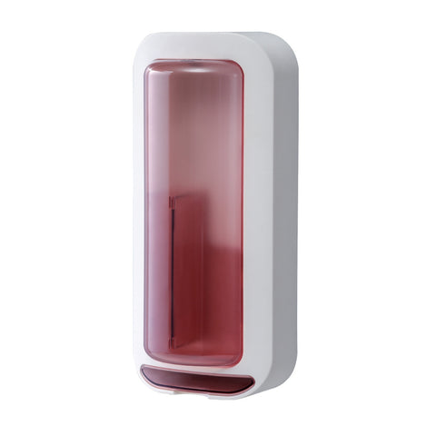 Wall-Mounted Utensil Holder with Dustproof and Insect-Resistant Cover 15cm(L)*6.5cm(D)*32cm(H)(Pink)