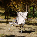 Outdoor folding aluminum alloy chair khaki color