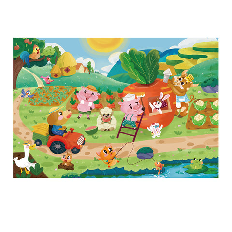 Children's Educational Puzzle Set - 36-Piece Happy Farm Themes