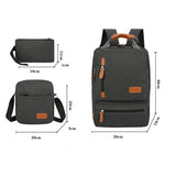 3-Piece Travel Backpack Set - Stylish Multi-Functional Backpack, Shoulder Bag & Pouch for Men & Women