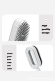 Self-Cleaning Hair Brush with One-Click Release | Massage Cushion Design, Anti-Frizz and Detangling Brush