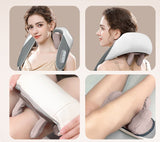 Portable Shiatsu Neck and Shoulder Massager with Heat | Rechargeable 2000mAh Battery Beige