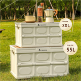 54 x 36 x 29 cm Collapsible White Outdoor Storage Box | Large Capacity, Foldable to 7 cm, Durable Design