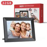 Black 32GB Storage 10-Inch WiFi Digital Photo Frame | HD Display + Remote Photo/Video Sharing via App |