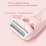 Pink 2-in-1 Electric Razor for Women - Multifunctional Rechargeable Hair Removal Shaver