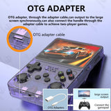 White Retro Portable Gaming Console with 128GB, 2 Memory Card - 3D Games, HD Display, and Dual Joysticks