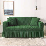 Elastic sofa cover green (190-230cm)