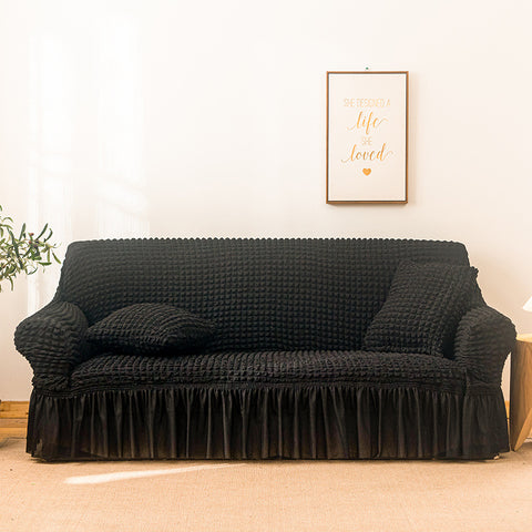 Elastic sofa cover black (145-185cm)