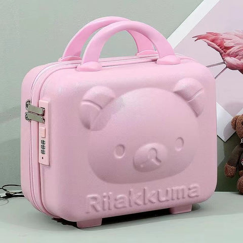 Bear Makeup Box-Pink (with a password lock)