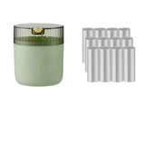 Light cedar green desktop garbage bin (standard 12 roll garbage bag) 14cm * 15cm (including button) * 16cm