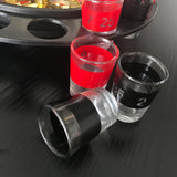 Wine Game Shot Drinking Roulette Set with Casino Spin Glass Shot Party Bar Game