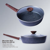 28cm PFOA Free Non-Stick Saute Pan with Lid