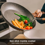 5Pieces Non-Stick Marble Coating Saucepan/Casserole/Fry Pan Cookware Set