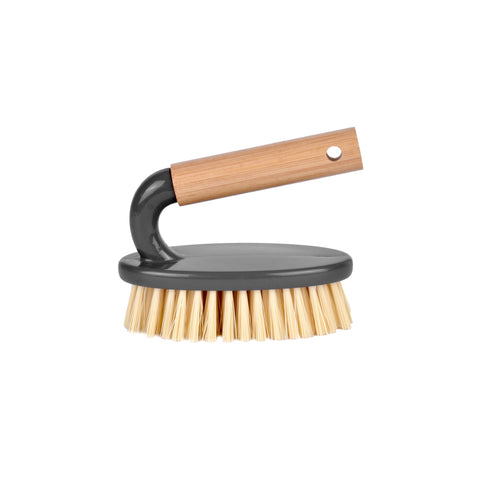 Eco Bamboo Handle Iron Household Scrubber Brush