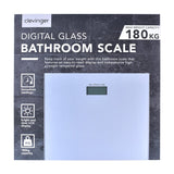 Clevinger Silver Digital Glass Bathroom Scale Max Capacity 180KG