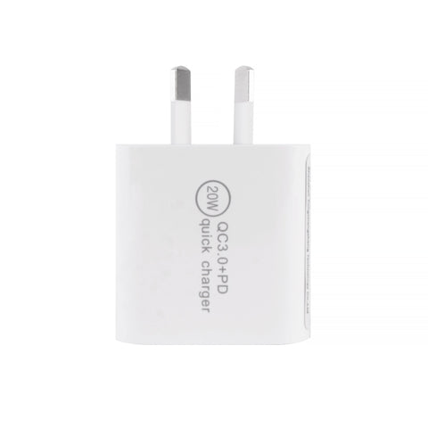 20W USB C & USB A QC3.0+PD Fast Charging Wall Charger