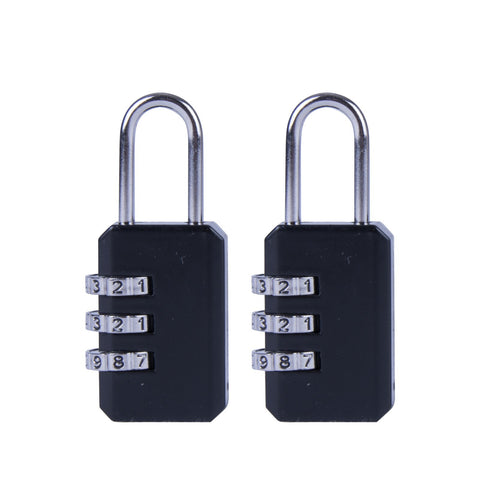 2 Pack Combination 3 Dial Smooth Padlocks