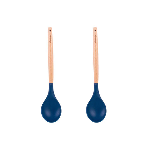 2pcs Beechwood & silicone spoon navy