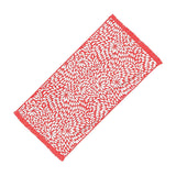 Rectangular Bath Beach Towel with Tassel -Red