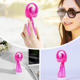 Handhold Battery Powered Personal Water Spray Fan-Blue/Pink - Pink