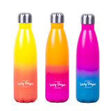 Lazy Dayz Daily Drink Bottle 500ml - Orange Pink Ombre