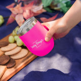 Lazy Dayz Stemless Wine Cup 350ml - Pink