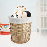 5 Piece Wicker Storage Baskets With Liner Set