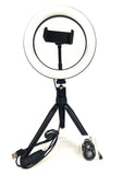 LED Studio Ring Light with Stand and Phone Holder 20cm