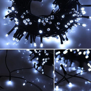 1000 Low Voltage LED Fairy Lights 8 Function Memory Hold Christmas Decoration Cool White