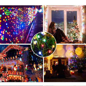 200 Low Voltage LED Icicle Fairy Lights 8 Function Memory Hold Christmas Decoration Multicolor