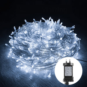 600 Low Voltage Bluetooth Control LED Icicle Fairy Lights 8 Function Christmas Decoration Cool White