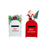 2 Assorted Metal Santa Letter Box Ornament  Christmas Decoration