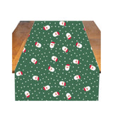 230*145cm Rectangle Christmas Green Santa Tablecloth