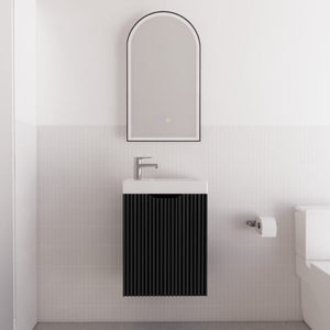 450*250*550mm Vienna Matt Black Wall Hung Mini Vanity