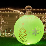 Jingle Jollys Christmas Inflatable Ball Led 60cm Tree Decoration Bauble Green