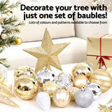 Jingle Jollys 125pcs Christmas Tree Decorations Set Baubles Ornaments Party