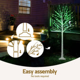 Jingle Jollys Christmas Tree 1.7m Twigs 120 RGB LED Lights Xmas Trees Decoration