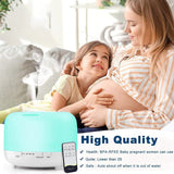 Darrahopens Appliances > Aroma Diffusers & Humidifiers Aroma Aromatherapy Diffuser LED Oil Ultrasonic Air Humidifier Purifier 500ML white