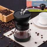 Darrahopens Appliances > Kitchen Appliances Coffee Bean Grinder - Manual Hand Stainless Ceramic Burr Core Glass Jar Nut Mill