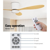 Darrahopens Appliances > Kitchen Appliances Devanti 52'' Ceiling Fan DC Motor w/Light w/Remote - Light Wood