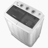 Darrahopens Appliances > Washers & Dryers Portable Twin Tub Washing Machine with Rinse and Self-drain Function