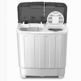 Darrahopens Appliances > Washers & Dryers Portable Twin Tub Washing Machine with Rinse and Self-drain Function