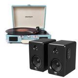 Darrahopens Audio & Video Crosley Cruiser Bluetooth Portable Turntable - Turquoise + Bundled Majority D40 Bluetooth Speakers