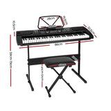 Darrahopens Audio & Video > Musical Instrument & Accessories Alpha 61 Keys Electronic Piano Keyboard Digital Electric w/ Stand Stool Black