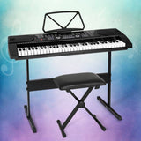 Darrahopens Audio & Video > Musical Instrument & Accessories Alpha 61 Keys Electronic Piano Keyboard Digital Electric w/ Stand Stool Black