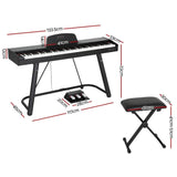 Darrahopens Audio & Video > Musical Instrument & Accessories Alpha 88 Keys Electronic Piano Keyboard Digital Electric w/ Stand Stool Weighted